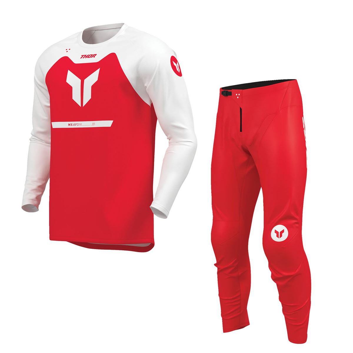 Thor 2026 Youth Ridemode Menace Red MX Combo Kit